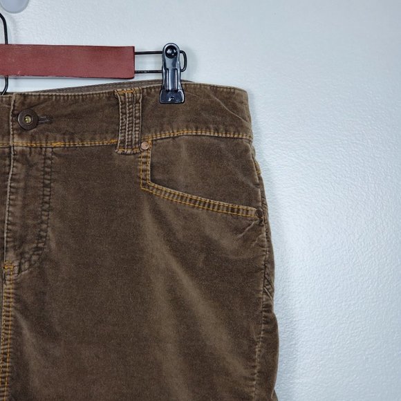 American Eagle Outfitters Stretch Soft Velvet Feel Brown Academia Skirt Size 10 - Picture 3 of 12